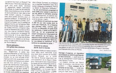 11 lycéens en Corse au volant de trois camions