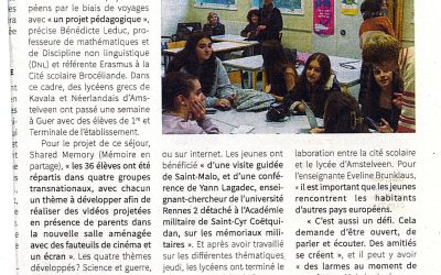 Erasmus : Grecs et Néerlandais au lycée Brocéliande