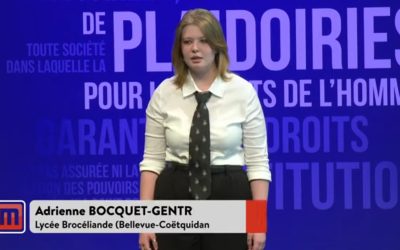 Adrienne Boquet-Gentric, finaliste du concours national de plaidoirie du Mémorial de Caen
